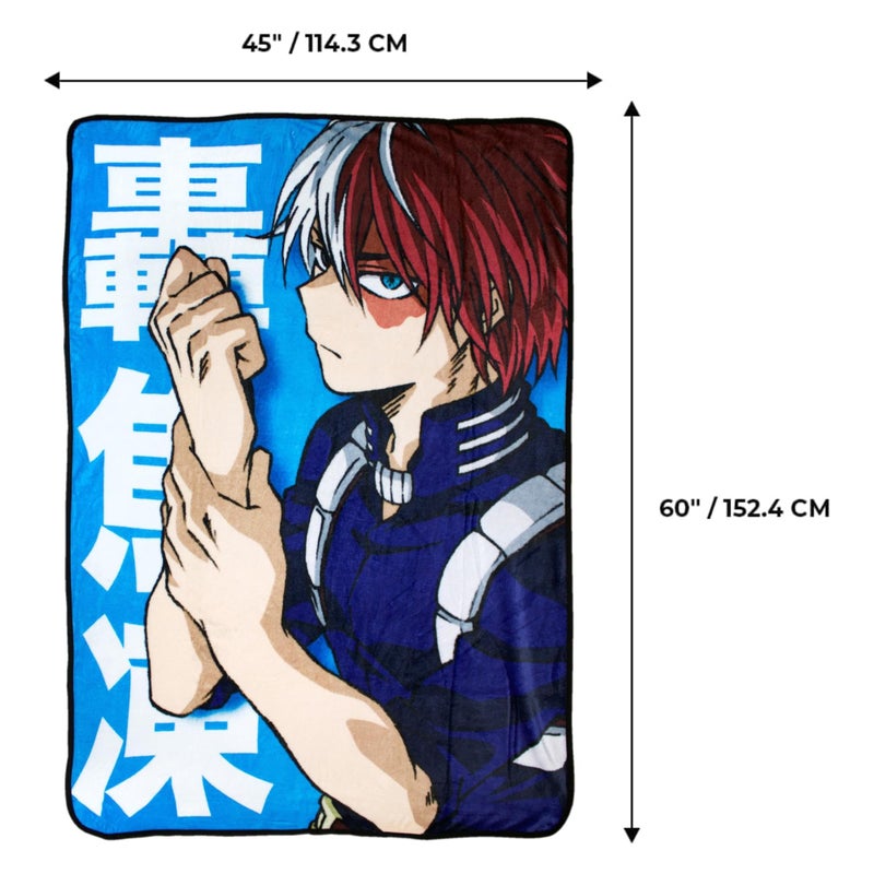JUST FUNKY My Hero Academia Shoto Todoroki 45 x 60 Inch Fleece Throw Blanket - Image 2